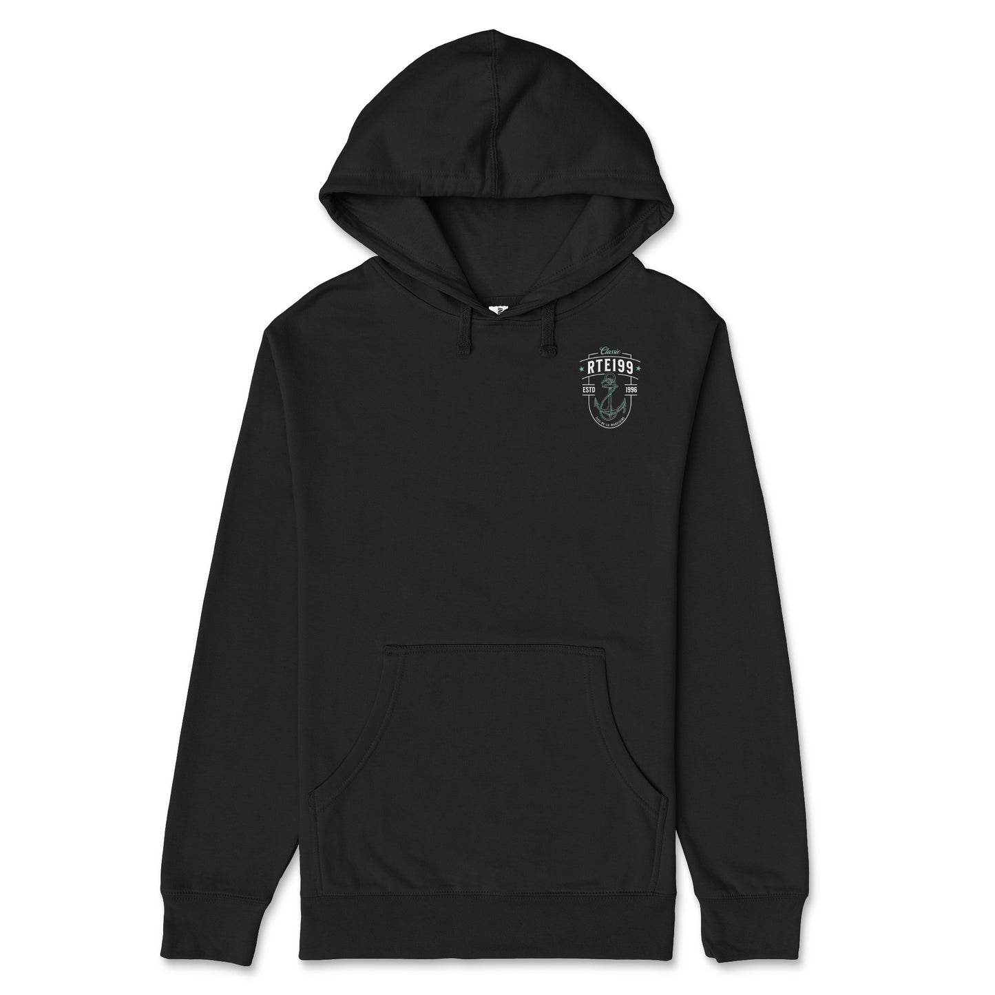 Ancre Classique Hoodie Adulte Noir