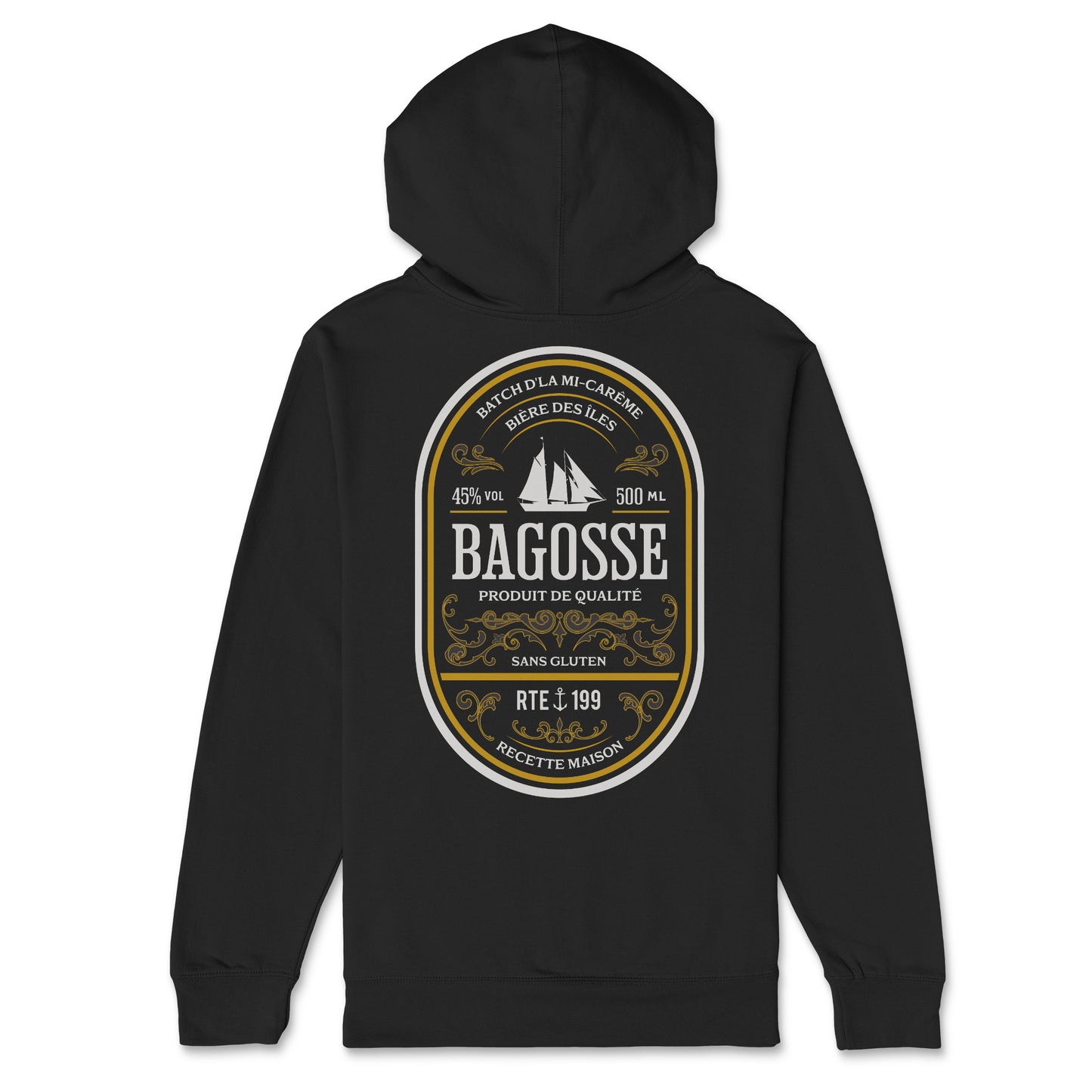 Bagosse Hoodie Adulte Noir