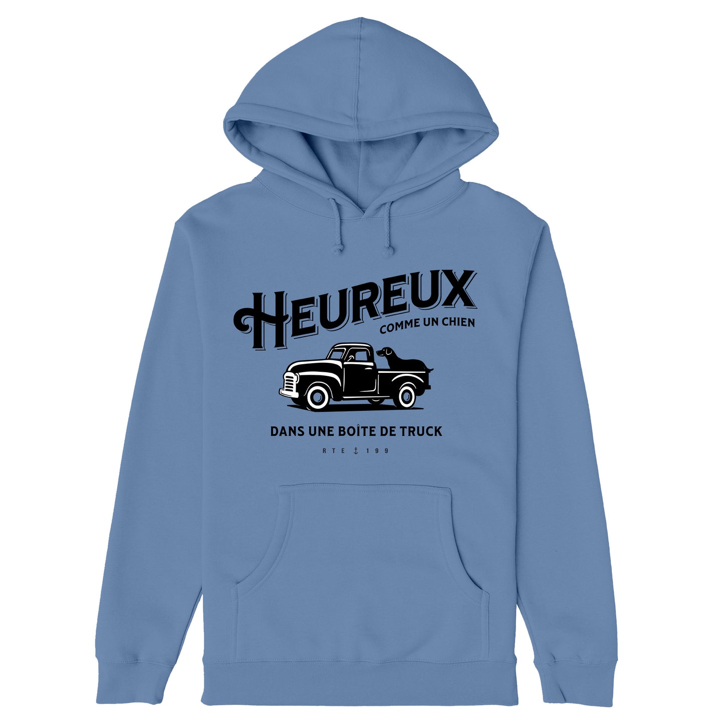Heureux comme un chien Hoodie Adulte Indigo