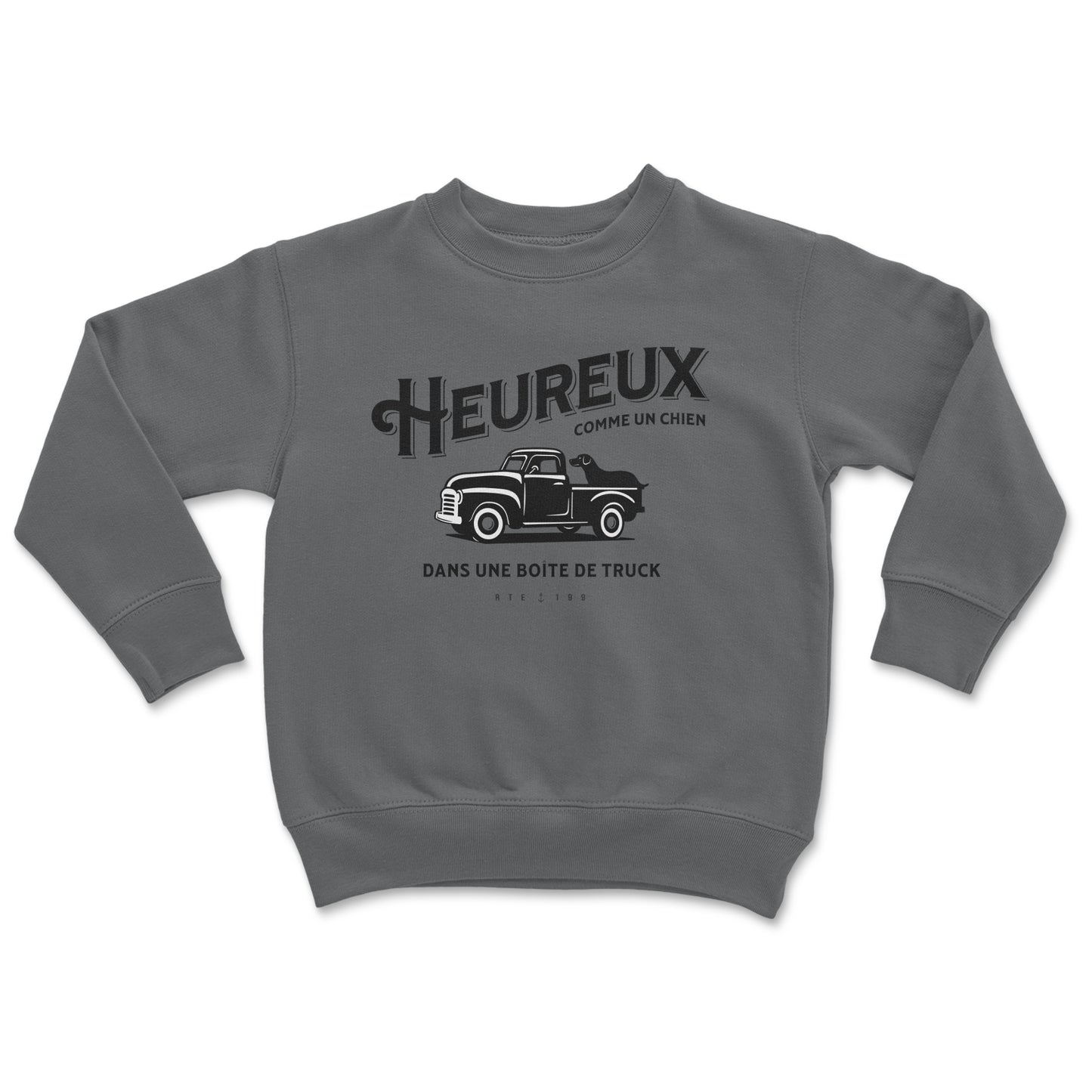 Heureux Comme un Chien Crew Junior Gris