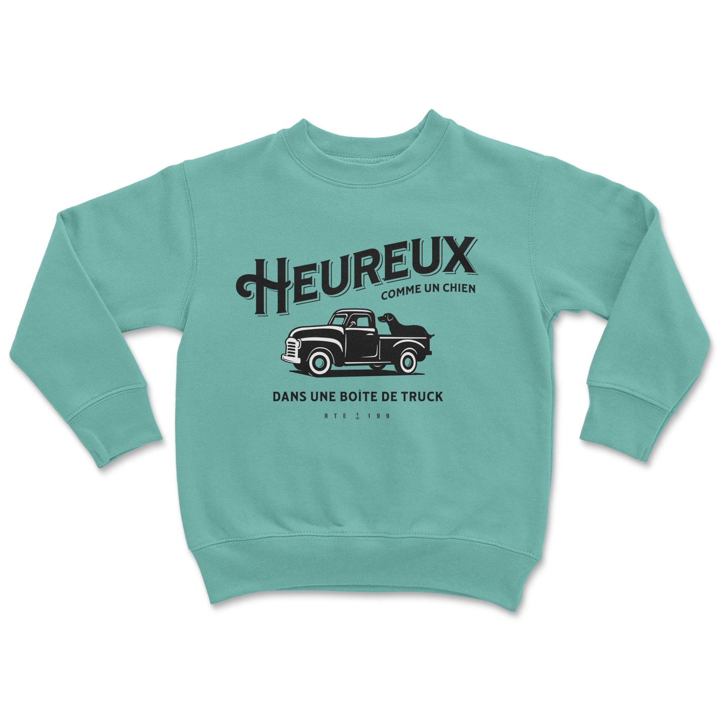 Heureux Comme un Chien Crew Junior Turquoise