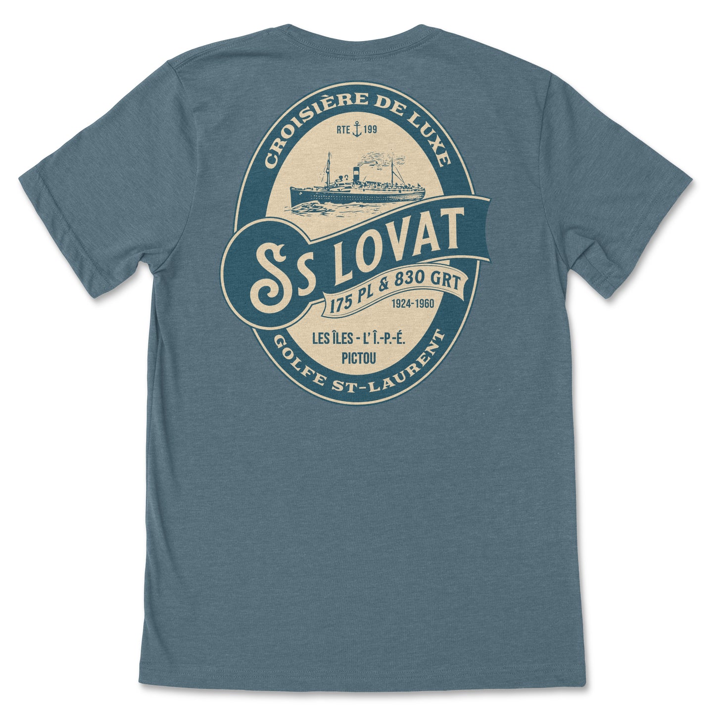 T-Shirt Lovat Bleu Slate
