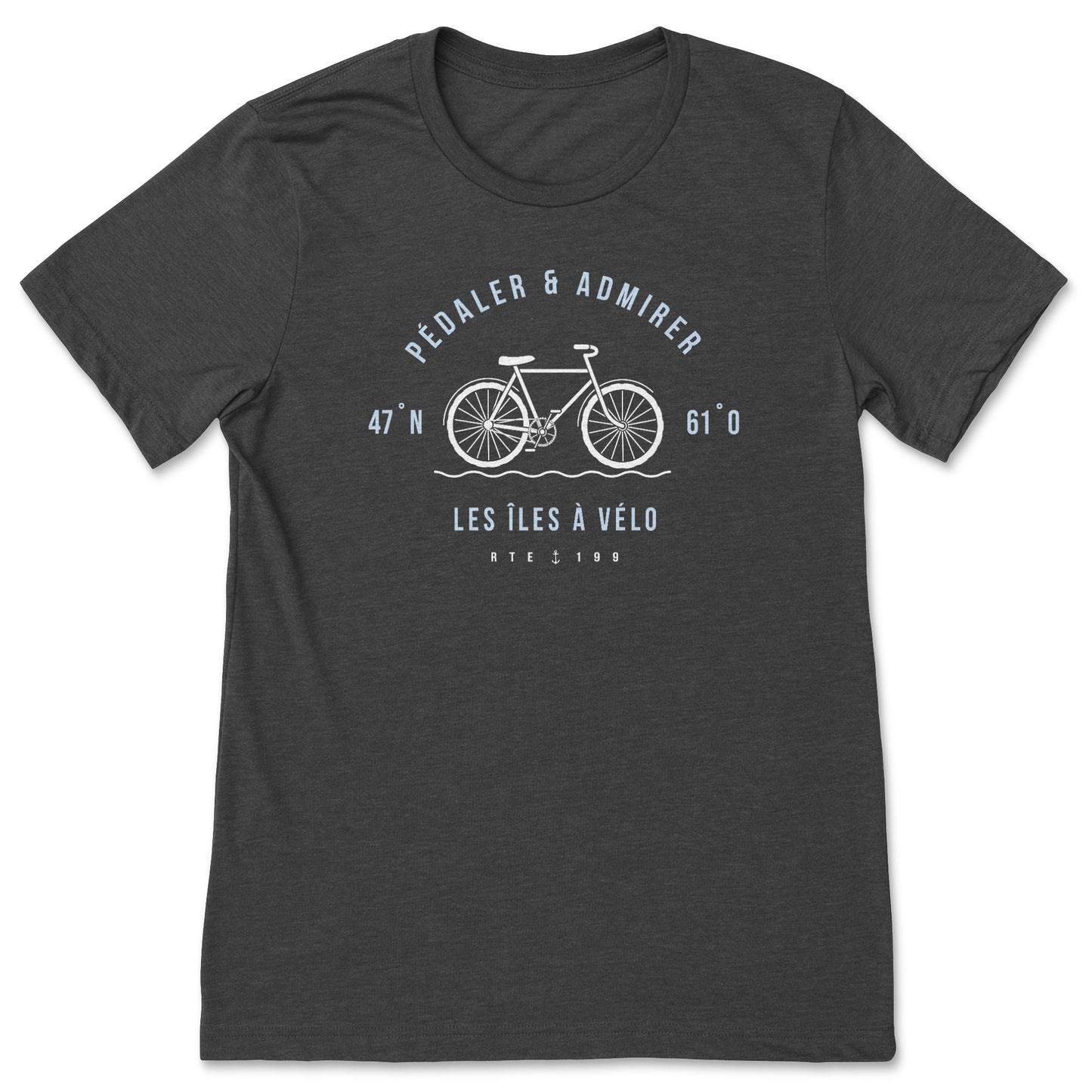 T-Shirt Pédaler et Admirer Gris Foncé Chiné