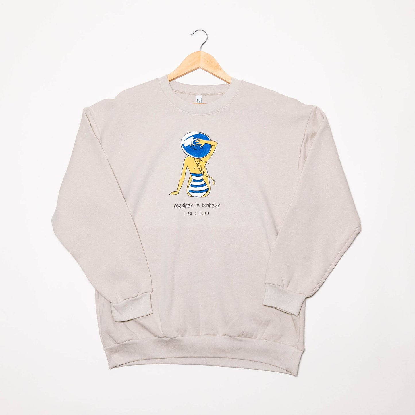 Crewneck Respirer le Bonheur Beige