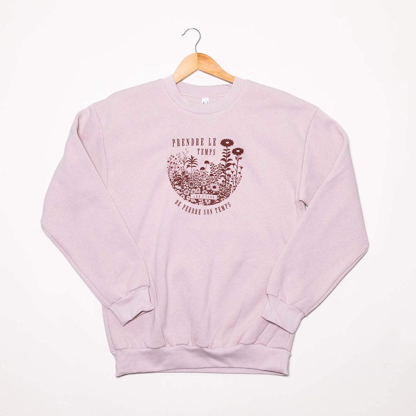 Crewneck Prendre le temps de perdre son temps Blush