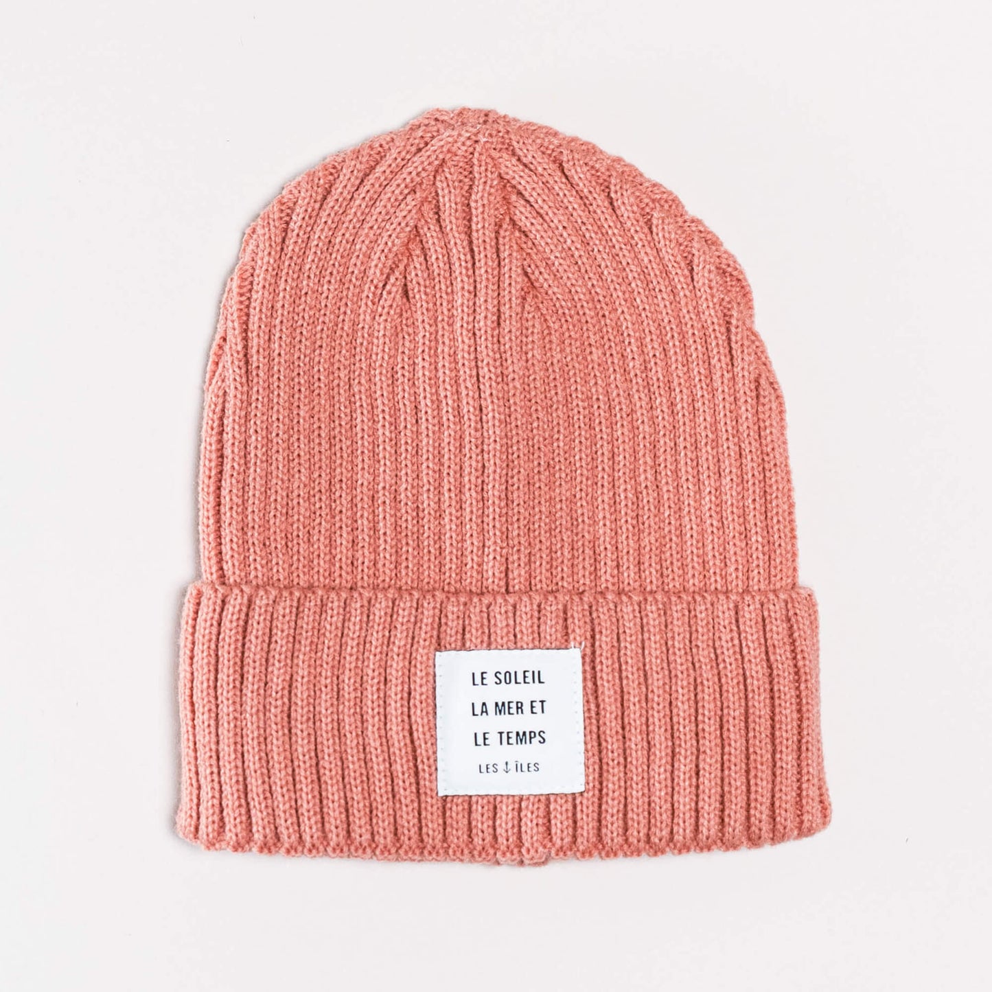 Tuque Le Soleil, La Mer et Le Sable Rose Saumon