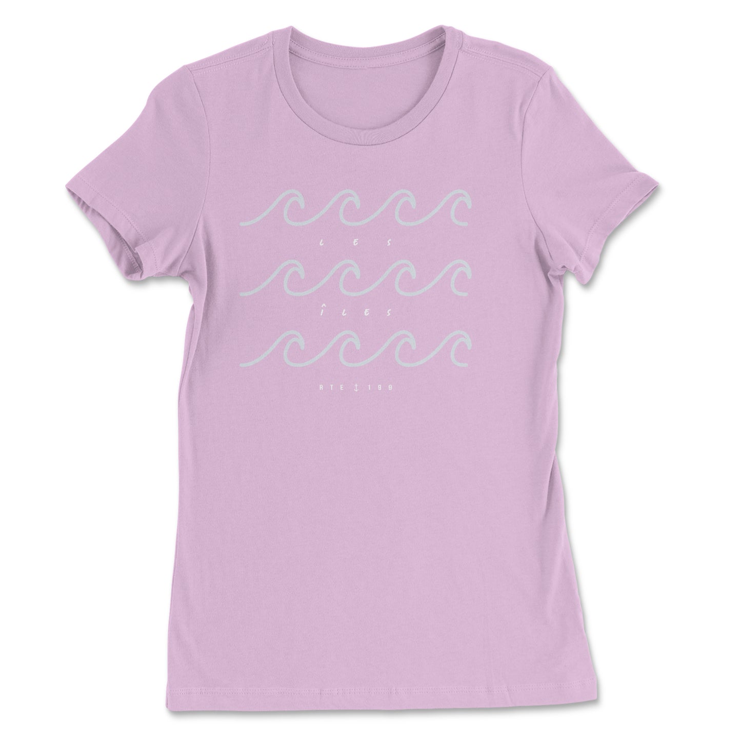 Les Îles 3 Vagues T-Shirt Femme Lavande