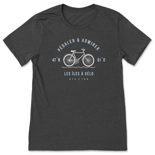 T-Shirt Pédaler et Admirer Gris Foncé Chiné