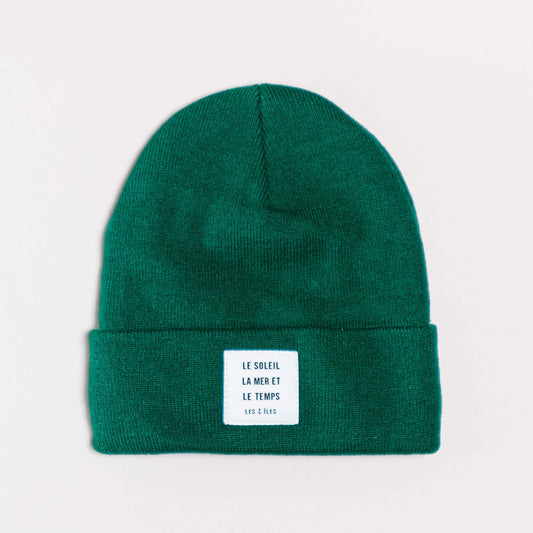 Tuque Verte Le Soleil, La Mer et Le Temps